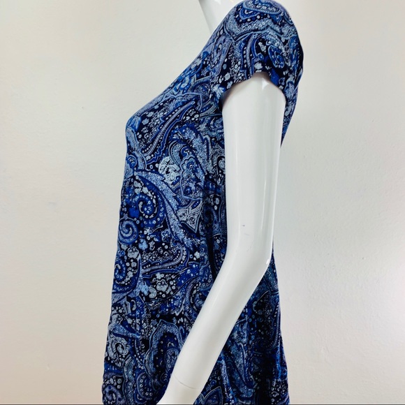 UO Silence&Noise/Blue Black White Floral Dress - Picture 4 of 8